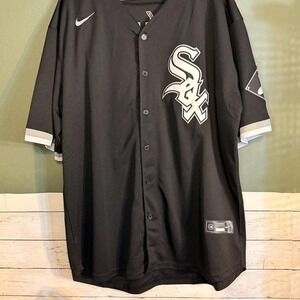 Nike Chicago White Sox Eloy Jimenez 74 MLB Jersey Mens XXL Black Baseball Shirt